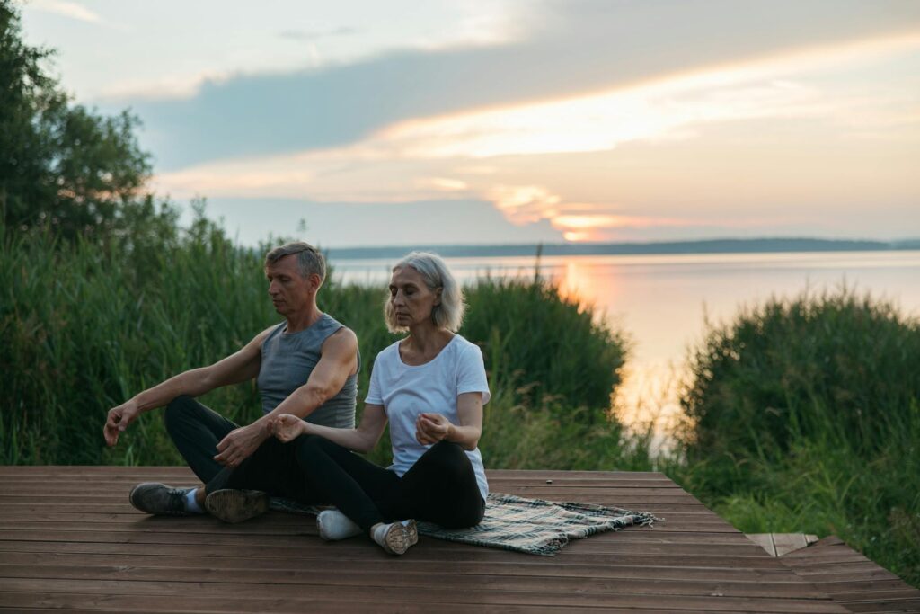 couple doing yoga